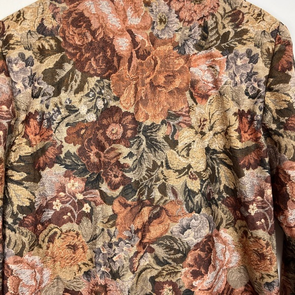 Vintage Floral Print Blazer Jacket Sz M - Picture 9 of 13